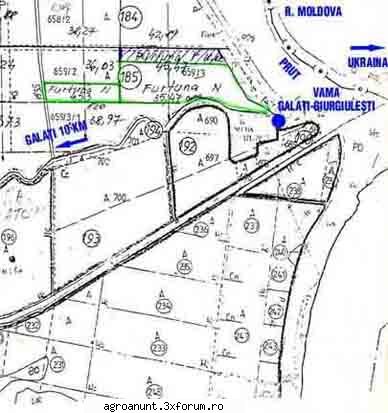 vand 50 ha in zona comerciala pe fostul lac brates, drumului national 2b (e 87) -cca 50 m, ce se